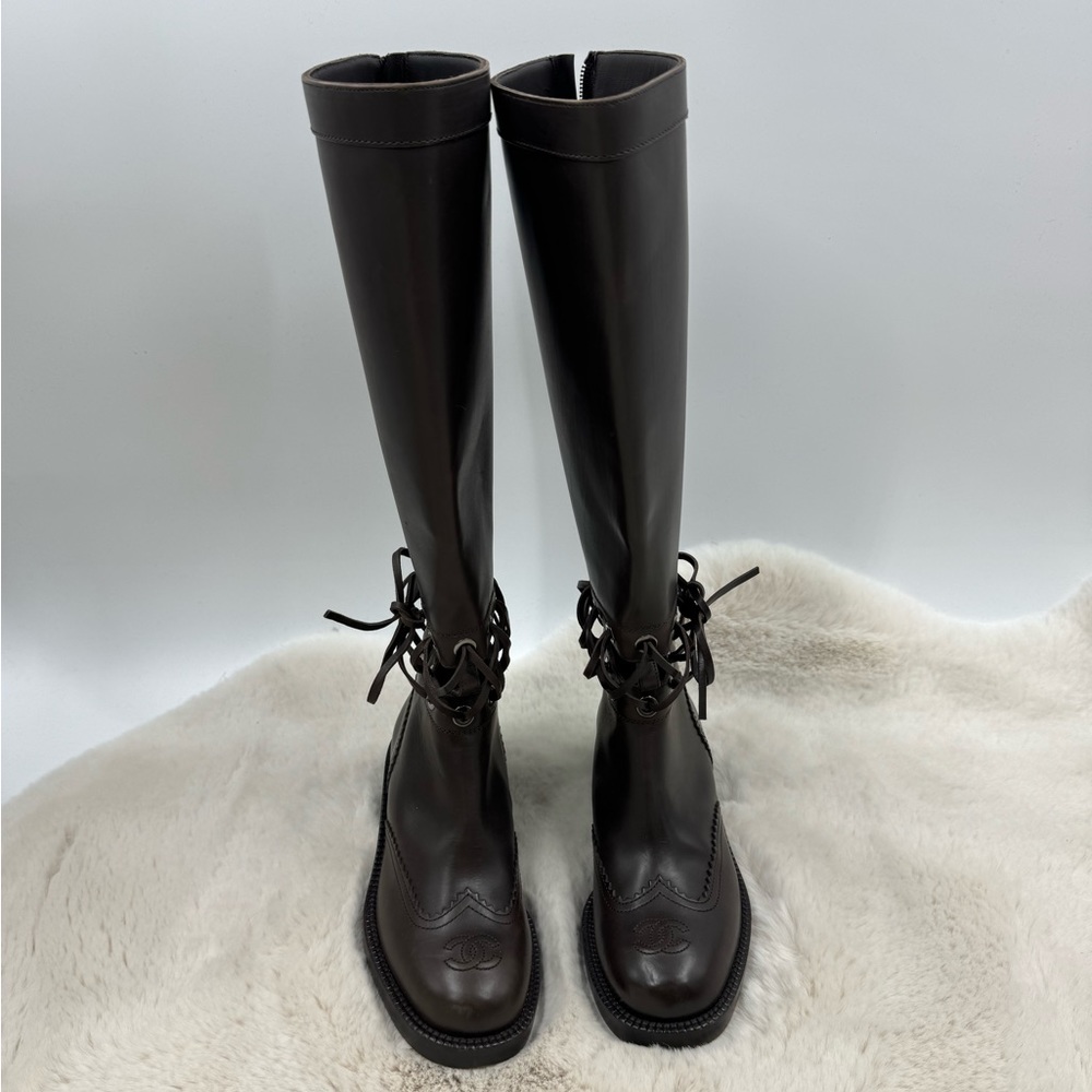 Chanel Vintage Long Riding Boots